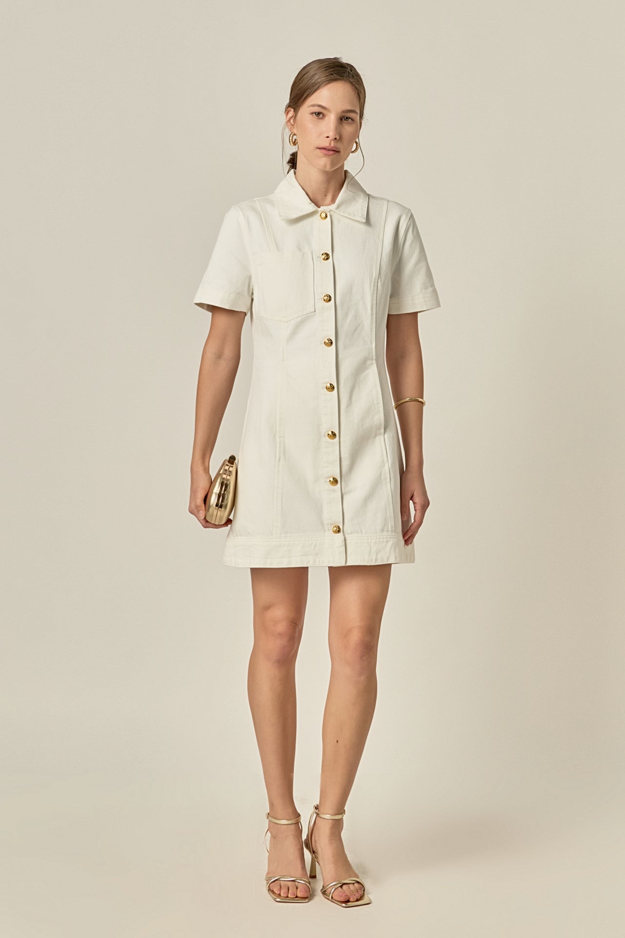 english factory denim mini dress English Factory
