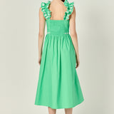 Petal Ruffle Midi