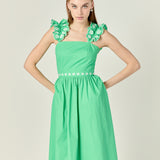 Petal Ruffle Midi