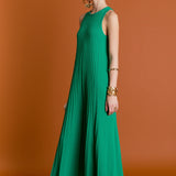 Gweneth Pleated A-Line Knit Midi Dress