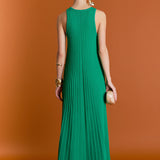 Gweneth Pleated A-Line Knit Midi Dress