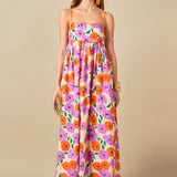 Print Empire Waist Maxi Dress