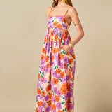 Print Empire Waist Maxi Dress