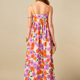 Print Empire Waist Maxi Dress