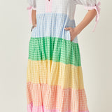 Sunni Color Block Midi Dress