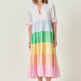 Sunni Color Block Midi Dress