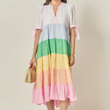 Sunni Color Block Midi Dress