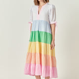 Sunni Color Block Midi Dress