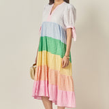Sunni Color Block Midi Dress