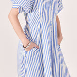Everly Seersucker Striped Midi Dress