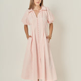 Everly Seersucker Striped Midi Dress