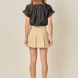 Linen Ruffle Shirt