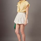 Linen Ruffle Shirt