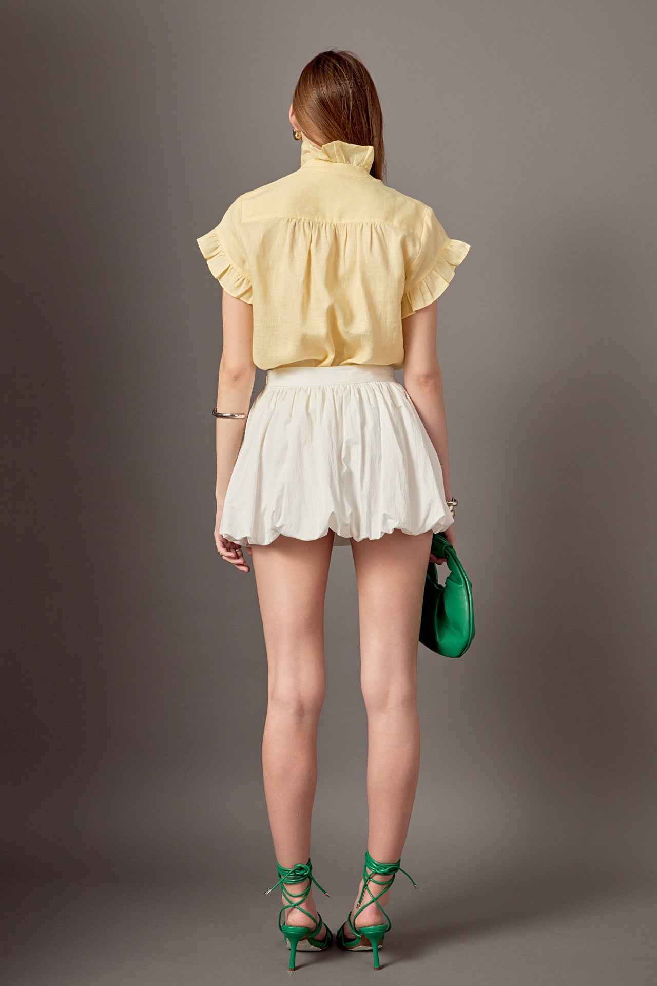 Wilma Linen Ruffle Shirt – English Factory