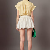 Linen Ruffle Shirt