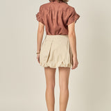 Linen Ruffle Shirt