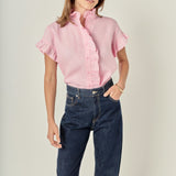 Linen Ruffle Shirt