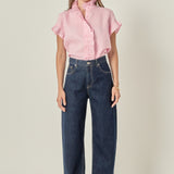 Linen Ruffle Shirt