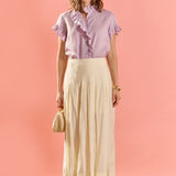 Linen Ruffle Shirt