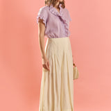 Linen Ruffle Shirt