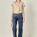 Linen Ruffle Shirt