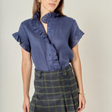 Linen Ruffle Shirt