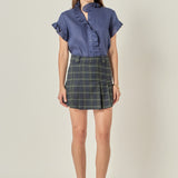 Linen Ruffle Shirt