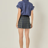 Linen Ruffle Shirt