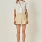 Linen Ruffle Shirt