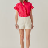 Linen Ruffle Shirt