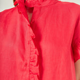 Linen Ruffle Shirt