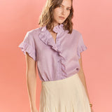 Linen Ruffle Shirt