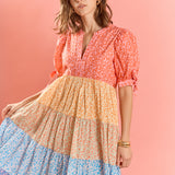 Tiered Bloom Midi Dress