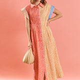 Bloom Block Midi Dress
