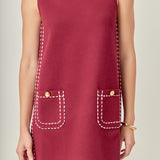 Stitch Detail Knit Mini Dress