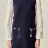 Stitch Detail Knit Mini Dress