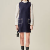 Stitch Detail Knit Mini Dress