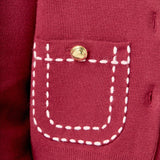 Stitch Detail Puff Sleeve Cardigan