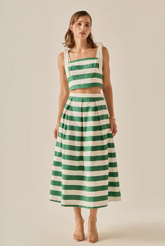 Bold Stripe Bow Strap Top