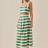 Bold Stripe Midi Skirt