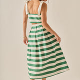 Bold Stripe Midi Skirt