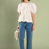 Linda Heart Peplum Top