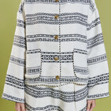 Sienna Striped Tweed Cardigan