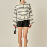 Sienna Striped Tweed Cardigan