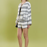 Sienna Striped Tweed Cardigan