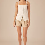 Linen Sleeveless Vest