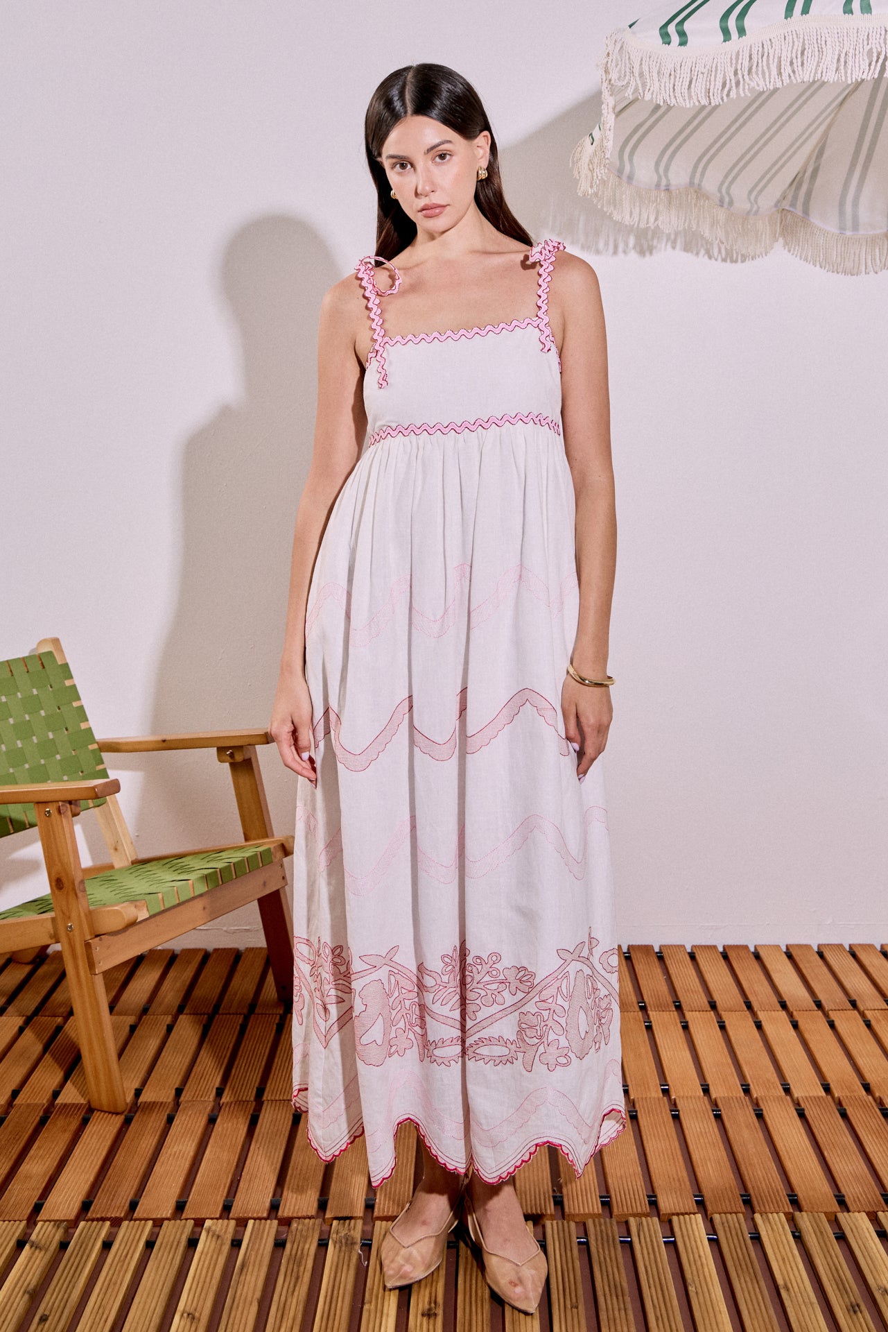 elodie floral maxi dress beach riot English Factory