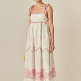 Elodie Embroidered Maxi Dress