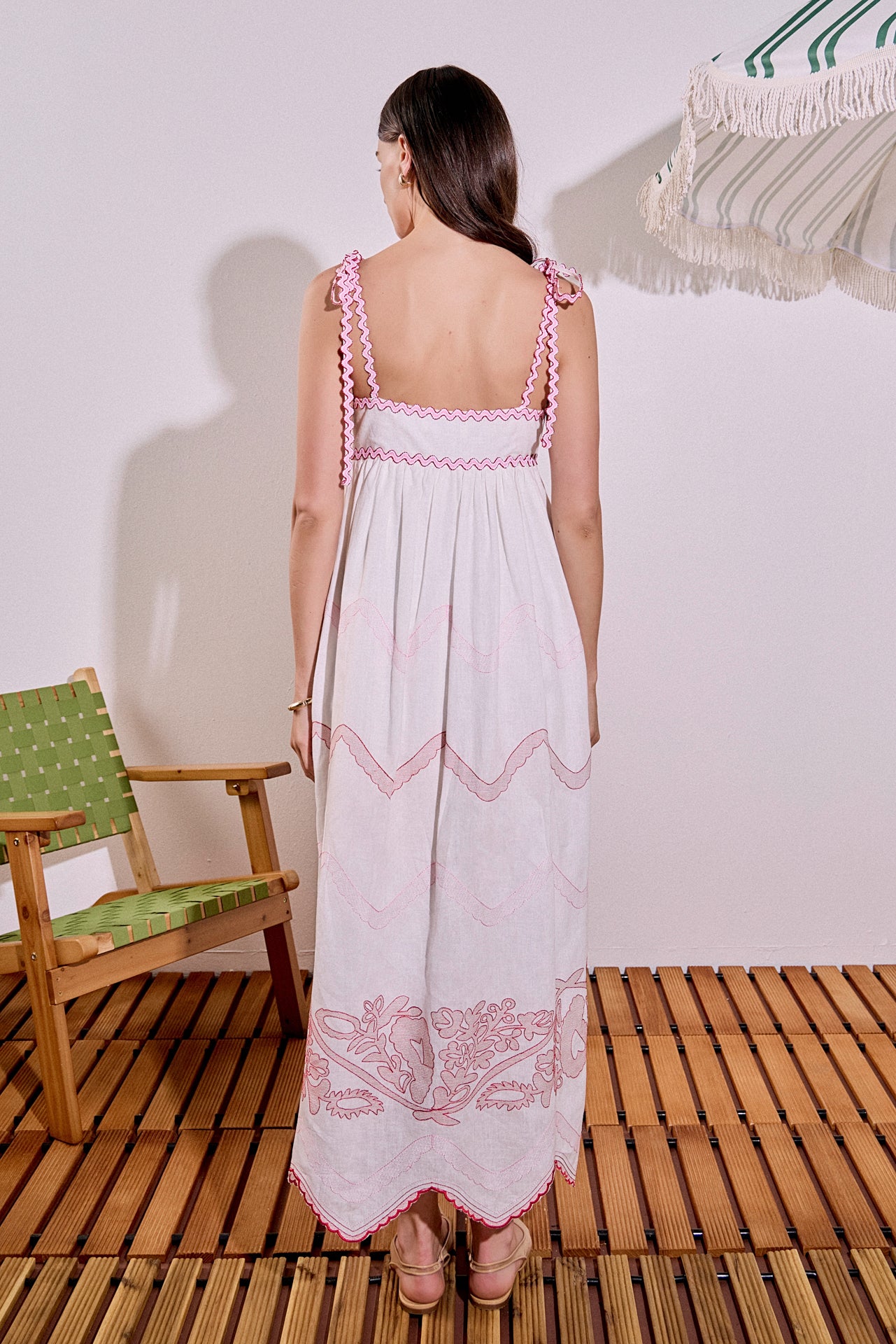 Elodie Embroidered Maxi Dress – English Factory