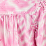 Heart Embroidery Stripe Shirt